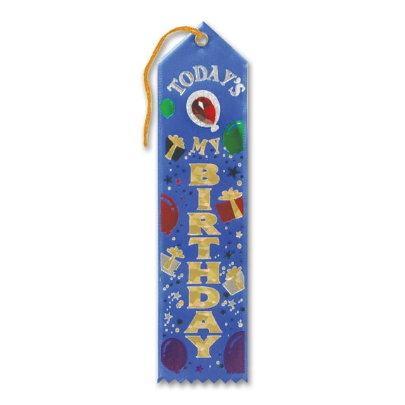 Today's My Birthday Jeweled Ribbon (Pack of 6)