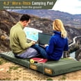 thumbnail image 3 of Aship 4.7" Thick Sleeping Pad for Camping, 500 lbs Camping Mattress with Foot Pump & Pillow, Upgraded Support Sleeping Mat Camping for Hiking Tent Backpack, 40D Nylon + TPU Coating, Single, Green, 3 of 8