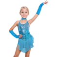 thumbnail image 2 of OOOUM Shine Girls Performance Party Dress Sequin Appliques Tassel Dance Dresses Kids Stage Performance Outfits Sets Sky Blue 4-5 Years, 2 of 4