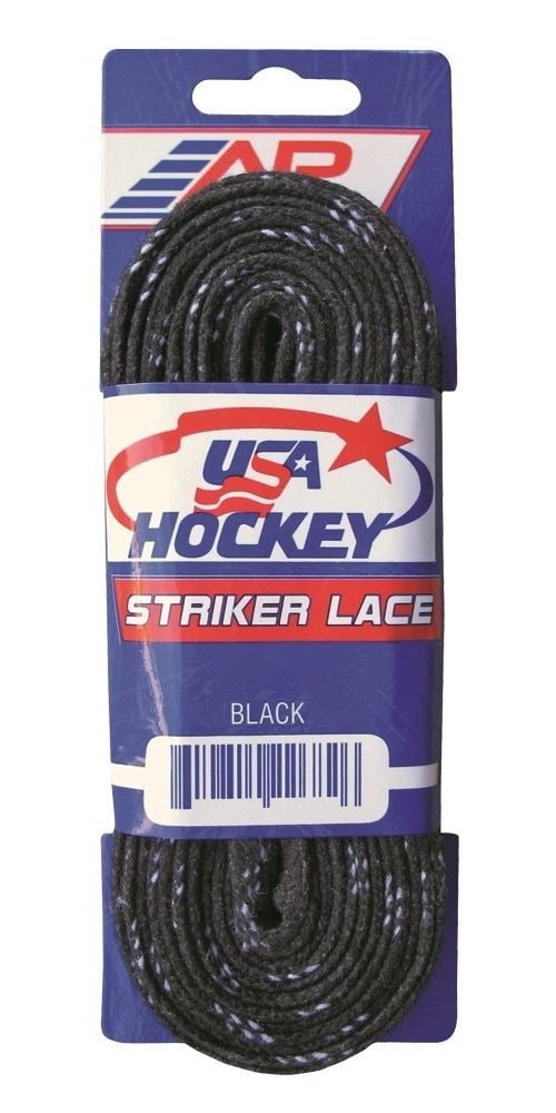 12 New A&R Dozen Pair USA Hockey Striker Waxed Molded Tip Skate Laces Yellow 