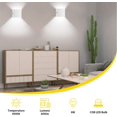 thumbnail image 2 of 2 piezas de luz de pared LED para interiores, aplique de pared blanco moderno de 6 W, lámparas de aluminio para sala de estar, dormitorio, cocina, blanco frío [Clase energética A++], 2 of 5