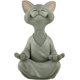 thumbnail image 1 of Estatua de Buda meditando con un gato gris caprichoso, escultura decorativa para jardín interior y exterior, colección Happy Cat, regalos para amantes de los gatos, mujeres, amantes de los, 1 of 7