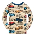 thumbnail image 2 of WIBACKER 2-8Y Kids and Toddler Boys Long Sleeve Pajamas 2 Piece Pjs Set 100% Cotton Sleepwear Cartoon Cars Jammies, 2 of 10