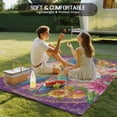 thumbnail image 4 of Purple Dragonfly Outdoor Rug for Patio/Deck/Porch, Non-Slip Large Area Rug 5 x 8 Ft, Colorful Flowers Watercolor Chic Floral Plant Indoor Outdoor Rugs Washable Area Rugs, Camping Rug Carpet Runner, 4 of 8