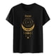 thumbnail image 3 of Gibobby Camiseta de manga corta para mujer Mujeres Casual Impresión Manga Corta Cuello Redondo Camiseta Suelta Blusa Tops(Negro,M), 3 of 4