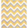 thumbnail image 2 of SAFAVIEH Dhurries Wenona Geometric Area Rug, Gold/Grey, 6' x 6' Square, 2 of 5