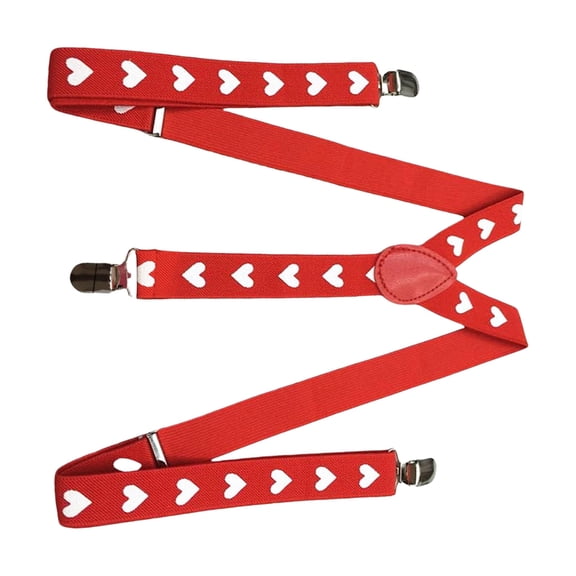 GENEMA Suspenders Metal Clip Classical Elastic Suspenders for Birthday Wedding Business