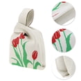 thumbnail image 3 of Unique Bargains 1 Pc Knitted Wrist Bag Flowers Gift Bag Beige, 3 of 5