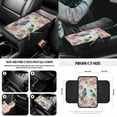 thumbnail image 6 of Yuyamidu Hummingbird Car Seat Covers Full Set of 14 Flower Steering Wheel Cover Seat Belt Pads Garbage Bag Armrest Cover Handbrake Cover Set Rear View Mirror Protector Coasters Fit for SUV Van Truck, 6 of 7
