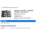 thumbnail image 2 of Radiator Fan Assembly - Compatible with 2008 - 2014 Scion xD 2009 2010 2011 2012 2013, 2 of 2