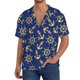 thumbnail image 1 of Balery Anchors and Nautical Camisa Casual de Manga Corta con Botones para Hombre, Texturizada, Estilo Cubano, para Playa, Verano-Medium, 1 of 5