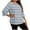 Gray, variant on Plus Size Shirts Women'S Plus Size Striped Casual Top, Three-Quarter Sleeve Round Neck Blouse, Soft Stretch Polyester Spandex Blend, Comfortable Relaxed Fit T-Shirt for Everyday We
