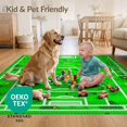 thumbnail image 4 of ODIKA 8'x10' Ultra-Soft Area Rug, Soccer Repeating Field Lines Aglity Theme Decorations Motif Bold None Washable, Bare feet friendly, Silk-Touch for Bedroom, Under Sectional, 4 of 7