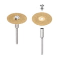 thumbnail image 4 of Uxcell 10pack Diamond Cutting Wheel 22mm Titanium Coating Cut Off Discs with 2pack 3mm Mandrel, 4 of 6