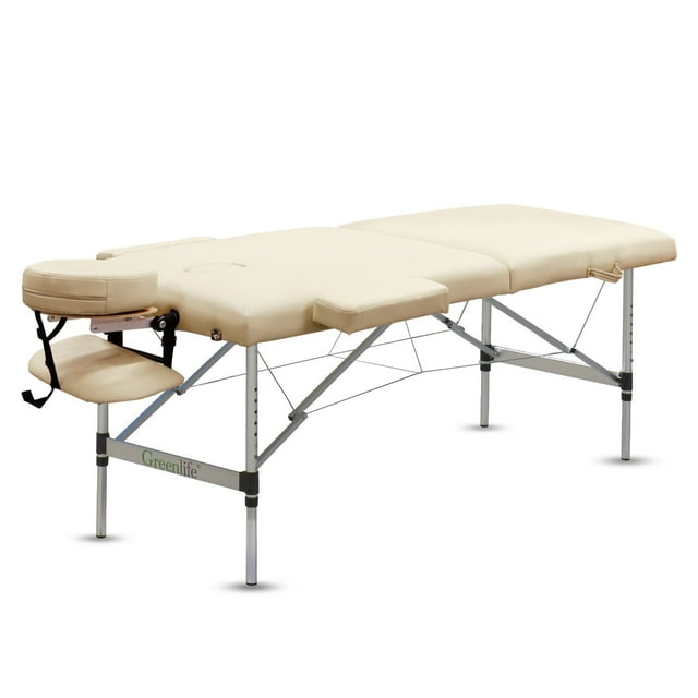 GreenLife® Table de Massage Portable de Luxe en Aluminium Super Stable à 2 Sections de 5 Pouces - MTA122