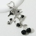 thumbnail image 6 of Elegant Cherries Charm Bag Pendant Bowknot Pearls Key Rings Portable Bag Decoration Fashionable Handbag Accessories, 6 of 8