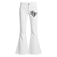 thumbnail image 2 of Girls Flared Bottom Pants for Everyday Wear - Casual Trousers for 5-16 Year Girls Comfortable and Outfit for Spring Summer, 2 of 3