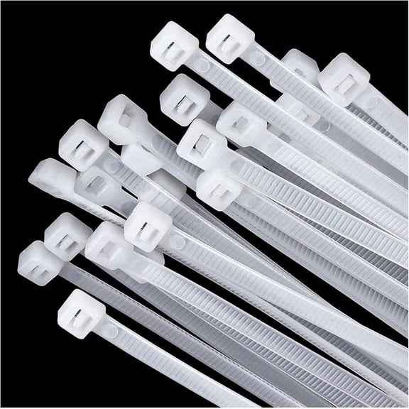 CHENjy Zip Ties, White Zip Ties, Zip Ties 12 Inch, Heavy Duty Tensile Strength Cable Wire Ties for Indoor and Outdoor Use, 250 Pieces