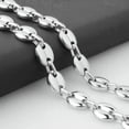 thumbnail image 2 of 7-40" Stainless Steel Silver Gold Coffee Beans Chain Men Women Necklace 7/9/11mm, 2 of 6