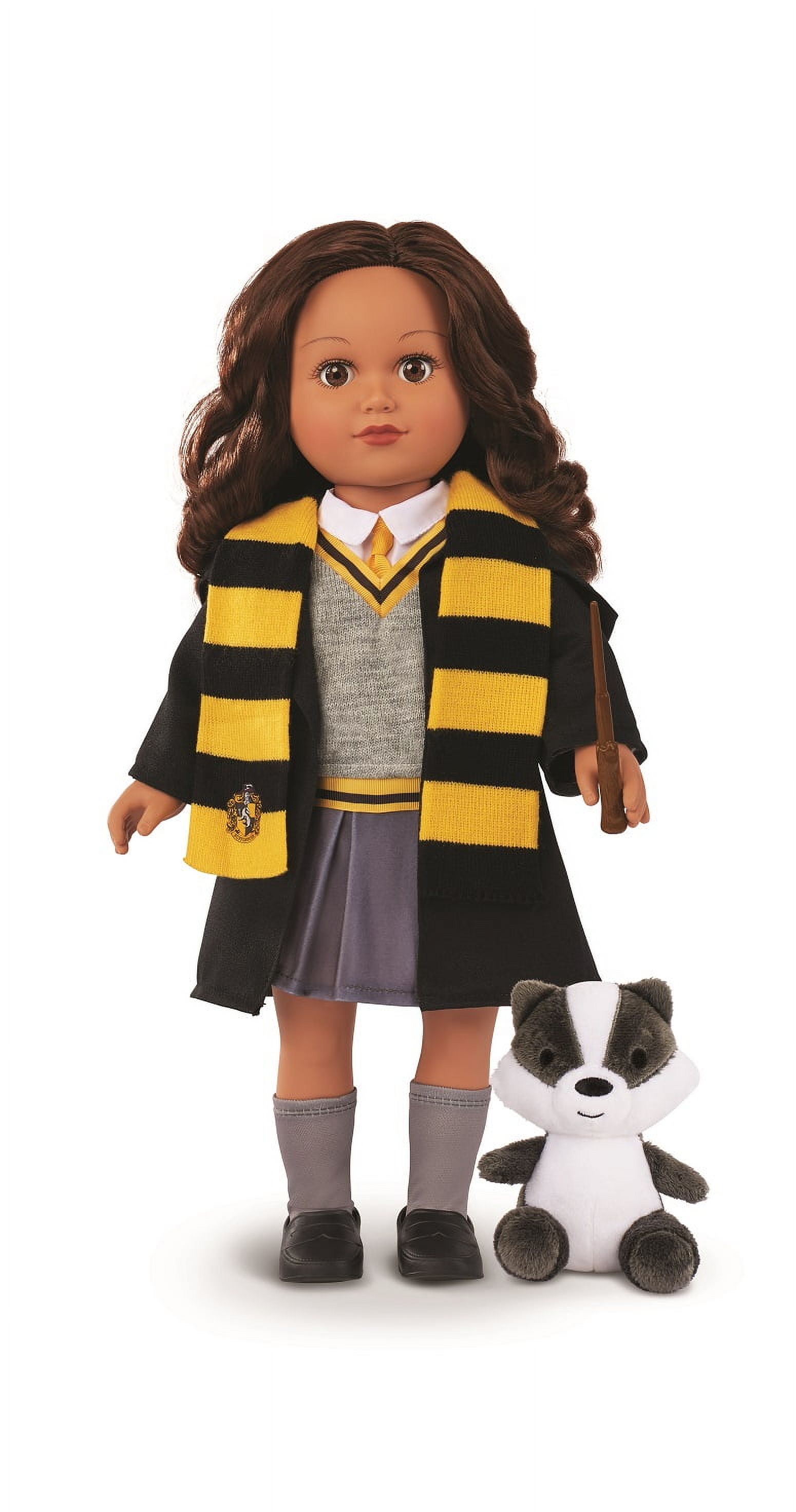 My Life As Harry Potter Hufflepuff Posable 18-inch Doll, Brunette Hair, Brown Eyes
