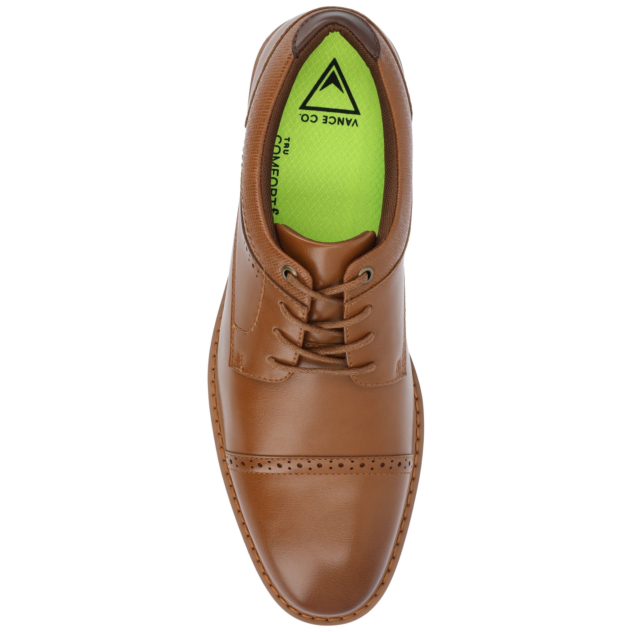Vance Mens Dexter Tru Comfort Foam Cap Toe Lace-up Derby