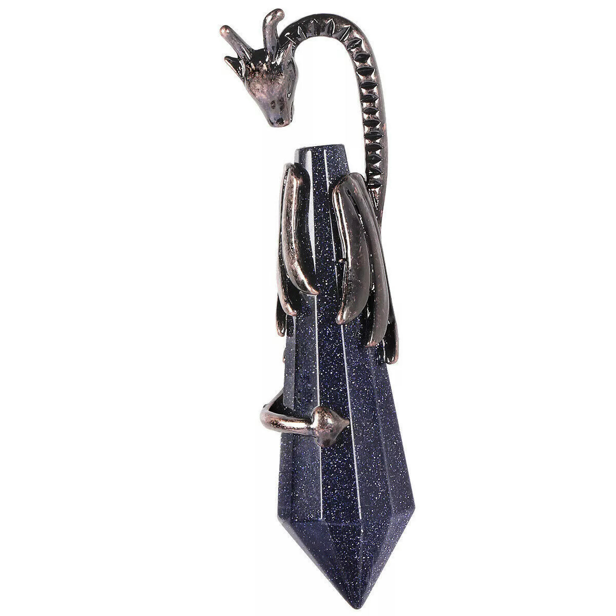 HOOUN 5pcs Natural Blue Sand Stone Flying Dragon Pendants Demon Dragon Around Column