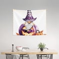thumbnail image 2 of Hirioo Halloween Gnome With Pumpkins Print Tapestry Lightweight Fabric for Bedroom Aesthetic Home Wall Dorm Décor Living Room Decor 29x37 Inch, 2 of 8