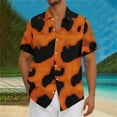 thumbnail image 2 of snilers Mens Shirts Leopard Print Button Down Short Sleeve Blouses Hawaii Beach Shirt Baggy Casual Summer Tops, 2 of 5