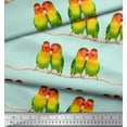 thumbnail image 3 of Soimoi Rayon Fabric Branch & Colorful Parrot Bird Printed Craft Fabric by The Yard 42 Inch Wide, 3 of 3
