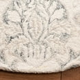 thumbnail image 3 of SAFAVIEH Micro-Loop Cornelius Floral Area Rug, Ivory/Grey, 7' x 7' Round, 3 of 8