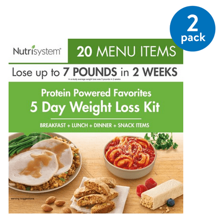 2 PACKS Nutrisystem 5  Journées protéines Kit de perte de poids 5.3 lbs 15 repas 5 Snacks