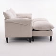 thumbnail image 5 of Modern U-Shaped Sofa with Storage, Beige, 2-Seater for Living Room (220×80×75cm), 5 of 12