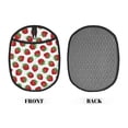 thumbnail image 2 of Pofeuu Hand Drawn Strawberry Print Silicone Pot Mat Mitten With Hanging Loop Heat Resistant Oven Mitts Non-Slip Bbq Baking Smoking Potholders, 2 of 7