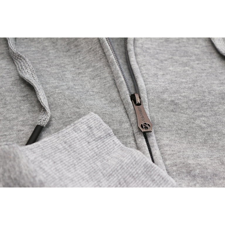 Light grey online zipper hoodie