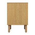 thumbnail image 2 of Sango Orre Brown 2-Drawer Nightstand, Rattan Panels and Cylindrical Legs, 2 of 7