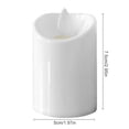 thumbnail image 4 of Advancent Lámpara de de decoración LED sin llama de luz de té de plástico eléctrico con luz de vela, superficie lisa, blanco Type3 NO3 Advancent HA002791-03, 4 of 6