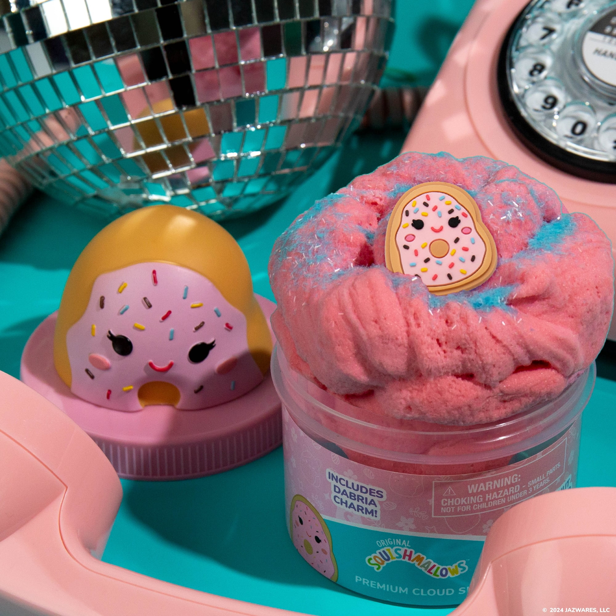 Original Squishmallows Dabria The Donut Premium Cloud Slime, Donut-Scented