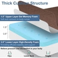 thumbnail image 2 of Gel Memory Foam Recliner Cushion for Elderly, Extra Large Seat Cushion, Dual-Layer Foam Chair Pad for Couch, Armchair, Wicker Chairs, Floor, 20 × 20 × 5in, Caramel, 2 of 7