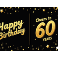 thumbnail image 4 of Golden Balloon Themed 60th Birthday Backdrop Banner Party Decoration Background Photography Props for Birthday Party Celebrations Photo Booth Decor Happy Birthday Cheering Decor, 4 of 7