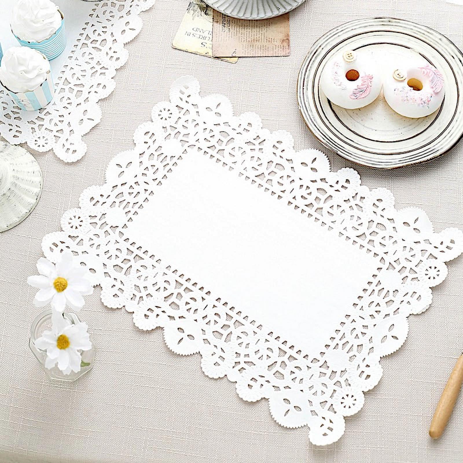  250 PCS Paper Doilies Lace Assorted Size Food Grade Modern  Decorative Placemats Bulk Add Elegance to Crafts, Coffee, Cake, Desert,  Table, Wedding, Tableware Decoration (Round Rectangle Oval White) : Home 
