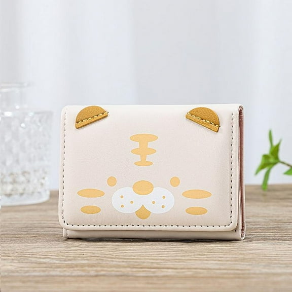 IELGY cat short multi-card slot clear coin purse for women