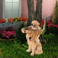 thumbnail image 5 of Colaxi Dog Statue Figurine Garden Bird Bath Bowl Deck Outside Fence Resin Feeder Animal Sculpture for Park,Railing,Courtyard,Outdoor, 5 of 5