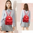 thumbnail image 6 of BTEPSGA PU Leather Mini Backpack Purse Cute Bowknot Fashion Small Backpack Purses for Women, Red, 6 of 6