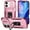 Pink, variant on TECH CIRCLE for iPhone 17 TPU+PC Hybrid Armor Case [Slide Camera Cover][Built-in Ring Holder Kickstand] Military Grade Full Body Shockproof Rugged Dual-Layer Protective,Green
