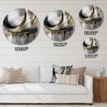 thumbnail image 4 of Designart "Abstract Marble Shapes and Lines V" Abstract Marble Metal Round Art Print, 4 of 5
