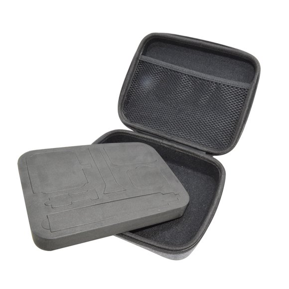 WRISTBIQUE 1Pack Folding Camera Case Nylon Grey Small Camera Waterproof Case for Travelers