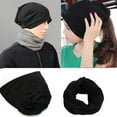 thumbnail image 6 of opvise Women Men Fashion Winter Warm Crochet Knit Scarf Hip-Hop Cap Beanie Hat Light Coffee, 6 of 7