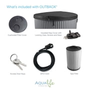 Aqualife by Strong Spas Outback 6 Person Plug & Play Hot Tub Spa, Cobblestone