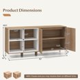 thumbnail image 2 of Costway Buffet Bahut de 63 Pouces Armoire de Rangement de Cuisine avec 4 Compartiments Tablette Ajustable, 2 of 10