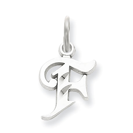 Mia Diamonds 14k White Gold A Key Charm 19mm x 4mm